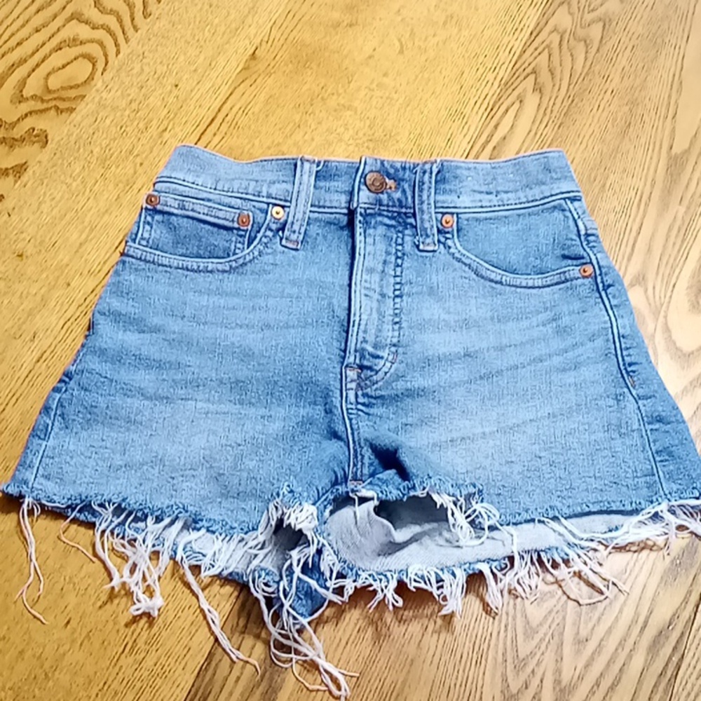MADEWELL Womens Jean Shorts 24 BLUE Denim Used Preowned Casual Party